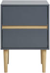 House Nordic Bisley éjjeliszekrény, festett fa, sötétszürke 40x35x55 cm (3102030) - geminiduo