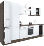 Leziter Yorki 300 konyhabútor yorki tölgy korpusz, selyemfényű fehér front alsó sütős elemmel polcos szekrénnyel (L300YFH-SUT-PSZ) - geminiduo