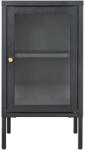 House Nordic Dalby vitrin, 1 ajtó, acél, fekete 38x35x70 cm (3001046) - geminiduo