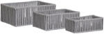 House Nordic Arese kosarak, pamut/fém, szürke, 3 db (4401559) - geminiduo