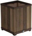 Keter Deco szögletes magasított műanyag virágláda 74 L dió (261033) - geminiduo