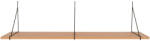 House Nordic Chiba fali polc, kőris furnér, fekete acél keret 120x29 cm (4291305) - geminiduo