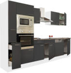 Leziter Yorki 310 konyhabútor fehér korpusz, selyemfényű antracit fronttal (L310FHAN)