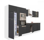 Leziter Yorki 360 konyhabútor fehér korpusz, selyemfényű antracit fronttal (L360FHAN) - geminiduo