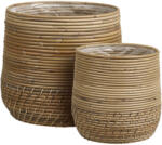 House Nordic Moro fonott kaspó, kubu rattan, natúr, 2 db-os szett (4401185) - homelux