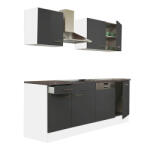 Leziter Yorki 220 konyhabútor fehér korpusz, selyemfényű antracit fronttal (L220FHAN) - homelux