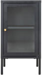 House Nordic Dalby vitrin, 1 ajtó, acél, fekete 38x35x70 cm (3001046) - homelux