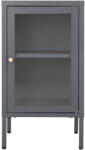House Nordic Dalby vitrin, 1 ajtó, acél, szürke 38x35x70 cm (3001048) - homelux