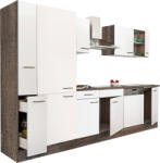 Leziter Yorki 310 konyhabútor yorki tölgy korpusz, selyemfényű fehér fronttal polcos szekrénnyel (L310YFH-PSZ) - homelux