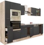 Leziter Yorki 310 konyhabútor sonoma tölgy korpusz, selyemfényű antracit fronttal (L310STAN)