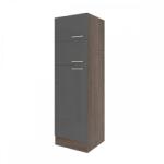 Leziter Yorki 60-as felülfagyasztós hűtős kamra szekrény yorki tölgy korpusz selyemfényű antracit fronttal (YKH60YSA) - homelux