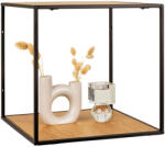 House Nordic Vita fali polc, tölgy hatású, fekete keret 36x36x36 cm (4282245) - homelux