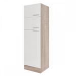 Leziter Yorki 60-as felülfagyasztós hűtős kamra szekrény sonoma tölgy korpusz selyemfényű fehér fronttal (STKH60STSF)