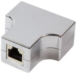 LogiLink MP0037 Moduláris T-adapter 1 x RJ45 anya - 2 x RJ45 anya aljzat, fémes (MP0037)
