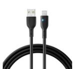 JOYROOM adatkábel (USB - lightning, 2.4A, 200cm, LED jelzés) FEKETE Apple IPAD (4th Generation) / IPAD mini / iPod touch 5 (S-UL012A13_200) (S-UL012A13_200)