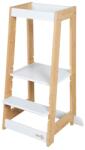 roba Learning Tower Bicolor White/Bamboo tanulótorony