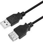 LogiLink CU0010B USB 2.0 kábel, USB-A/M - USB-A/F, fekete, 2 m (CU0010B)
