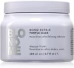 Schwarzkopf Blondme Bond Repair Purple Mask haj maszk semlegesíti a sárgás tónusokat 200 ml