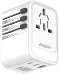 Energizer ETC450 Világutazó adapter 1x USB-A 2x USB-C fehér (ENE813191)
