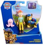PAW Patrol Patrula Catelusilor Set 3 Figurine Chase Si Capitanul Turbot Figurina