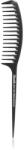Janeke Carbon Fibre Fashion Comb with a long tail and wavy frame pieptene de păr 21, 5 x 3 cm 1 buc