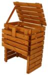 Tonap Compostor lemn masiv 400L, capac cu balamale, tratat natural (1K101) Compostator