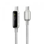Baseus Cablu Date si Incarcare USB-C - USB-C Baseus P10381802851-00 Vipow Display, 100W, 1m, Gri