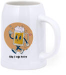 Makito Prémium logózott, fényképes söröskorsó, egyedi grafikával 500 ml kerámia (21710)