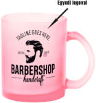 Makito Prémium logózott, fényképes üveg bögre, egyedi grafikával 350 ml Rózsaszín (20516-PINK)