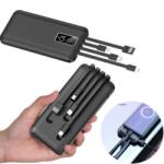  Power Bank 4 Féle Beépített Kábellel - 20000 MAh