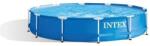 Welora Fémvázas prizma úszómedence szűrőszivattyúval és szűrővel, Intex, Ø3.66x0.76m, kék