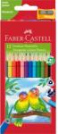Faber-Castell Junior Papagáj 12 db háromszögletű színesceruza készlet hegyezővel (FC120523) - officedepot