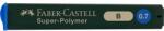 Faber-Castell Super-Polymer 0, 7 mm B 12 db nyomósirón betét (FC120701) - officedepot