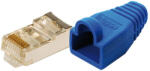 LogiLink CAT-5 Moduláris Csatlakozó, Árnyékolt, Törésgátlóval 100db, Kék