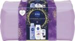Nivea ajándékkészlet: Finom testápoló, 250 ml + Cashmere & Cotton tusfürdő, 250 ml + Fekete-fehér átlátszó dezodor rúd, 50 ml