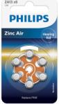 Philips ZA13 cinklevegő 1, 4 V-os elemek, hallókészülékekhez, 6 db (ZA13B6A/00)