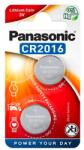 Panasonic gombelem CR2016, lítium, 2db/csomag CR-2016EL/2B (CR-2016EL/2B)
