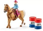 Schleich Farm World Concurs cu Butoaie cu Cowgirl (42576) Figurina