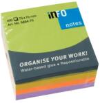 Info Notes Spring öntapadós jegyzettömb, 75 x 75 mm
