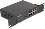 Delock 10" Gigabit Ethernet-kapcsoló, 8 Port + 1 SFP
