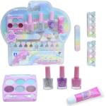  Varázslatos Csillogó Kislány Sminkkészlet - Szájfénnyel, Körömlakkokkal, Szemhéjfesték Palettával