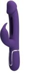 Pretty Love Vibrator Iepuras Kampas, 7 Moduri Vibratii, 4 Moduri Pulsare, Silicon, USB Magnetic, Mov Inchis, 23.2 cm Vibrator
