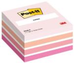 Post-it Blocnotes autoadeziv, 76x76 mm, 450 coli, 3M POSTIT, roz acuarelă, 450 coli