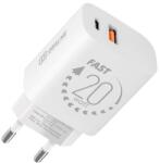 OBAL:ME AMBALAJ: Încărcător de călătorie ME USB-A + USB-C 20W Alb 8596311273452