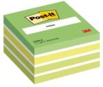 Post-it Blocnotes autoadeziv, 76x76 mm, 450 coli, 3M POSTIT, verde acuarelă, 450 coli
