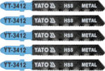 TOYA Pană pentru fierăstrău cu decupaj de metal cu prindere în T 21TPI 75/1, 0 mm HSS (5 buc) (YT-3412)