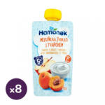 Hamánek tasakos gyümölcspüré alma- sárgabarack-túróval, 8 hó+ (8x100 g)
