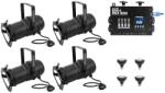 EUROLITE Set 4x PAR-30 Spot sw dim2warm + EDX-4 DMX RDM LED Dimmer pack - dj-sound-light