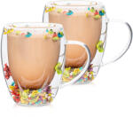 4home Pahare termo 4Home Flowers Hot&Cool 350 ml, 2 buc