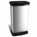 Keter Pedálos szemetes, fémhatású, 50 l, CURVER (187177) - iconink